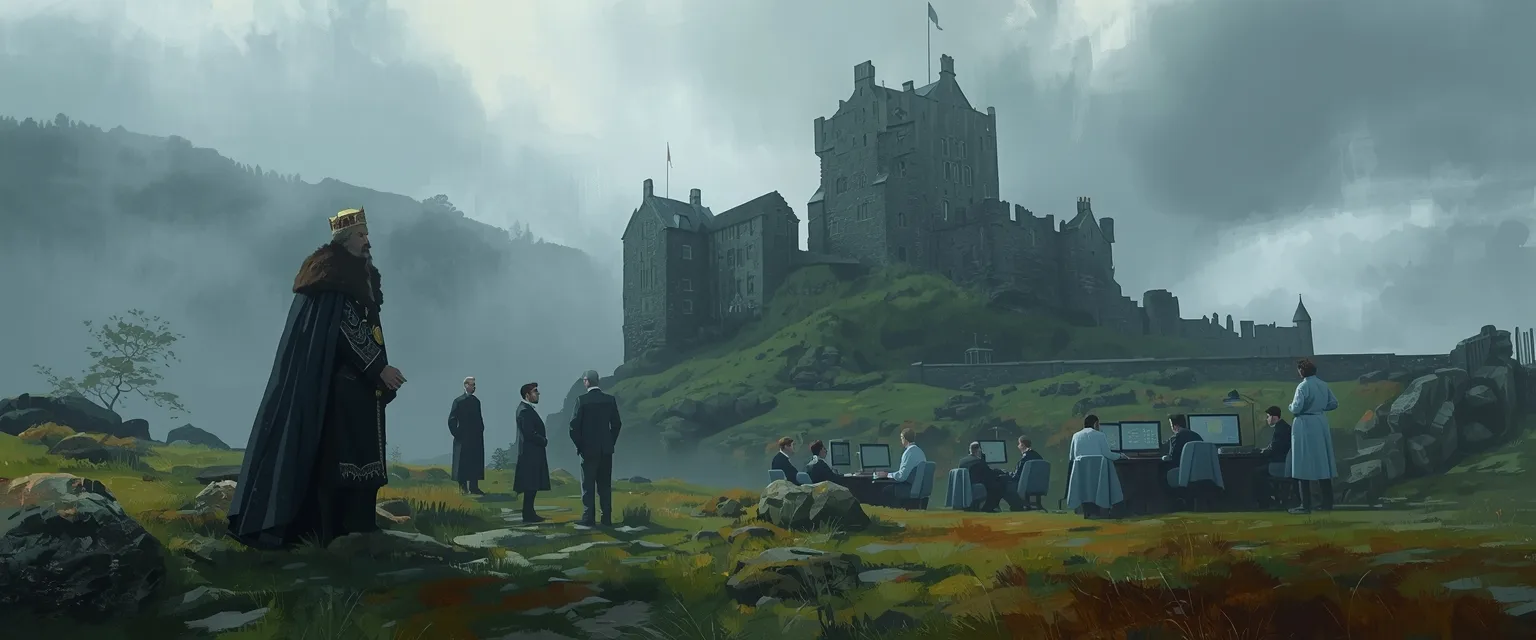 The day's cover: one painted scene made from today's pieces