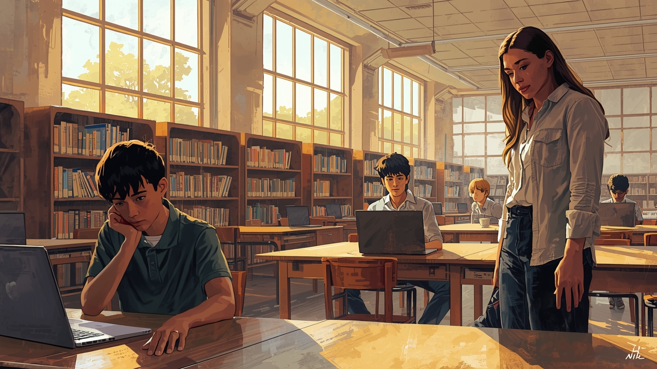 Teenagers use new chatbot safely in school